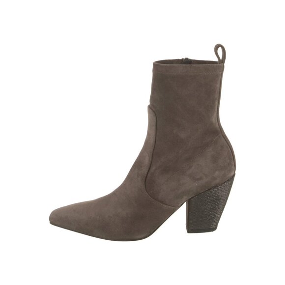 Brunello Cucinelli Suede Ankle Boots – Taupe - Picture 1 of 8